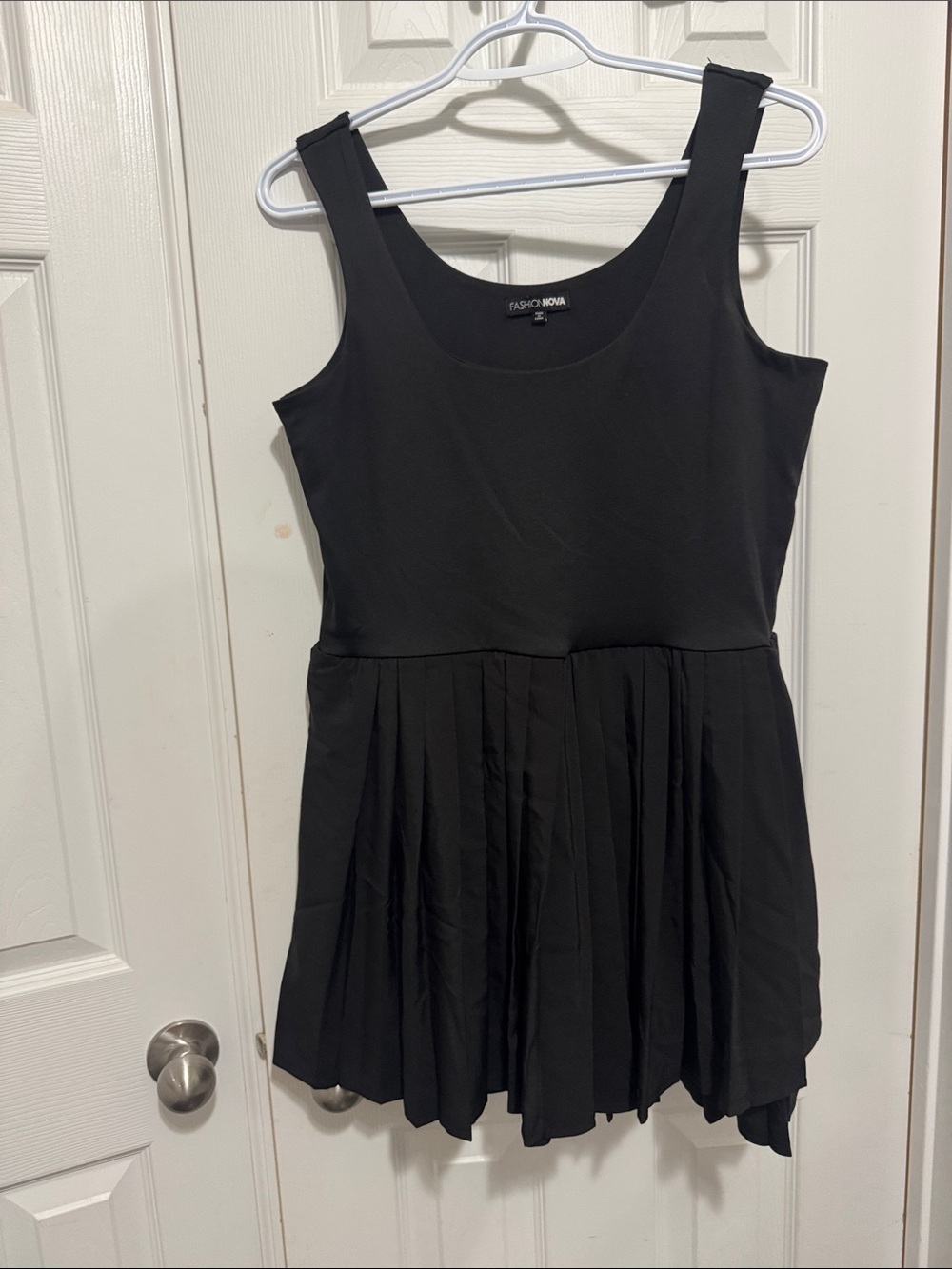 Fashion Nova Black Pleated Tank 🎾 tennis Dress